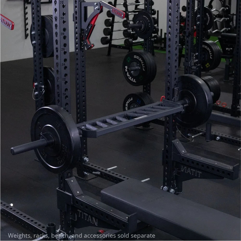 Titan Fitness Hybrid Angled Multi-Grip Olympic Barbell V3, Rated 1,900 LB, Rackable Swiss/Football Bar