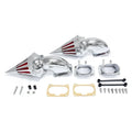 Krator Chrome Dual Spike Air Intake Cleaner - Plus Filter Compatible with 2007 Suzuki Boulevard M109