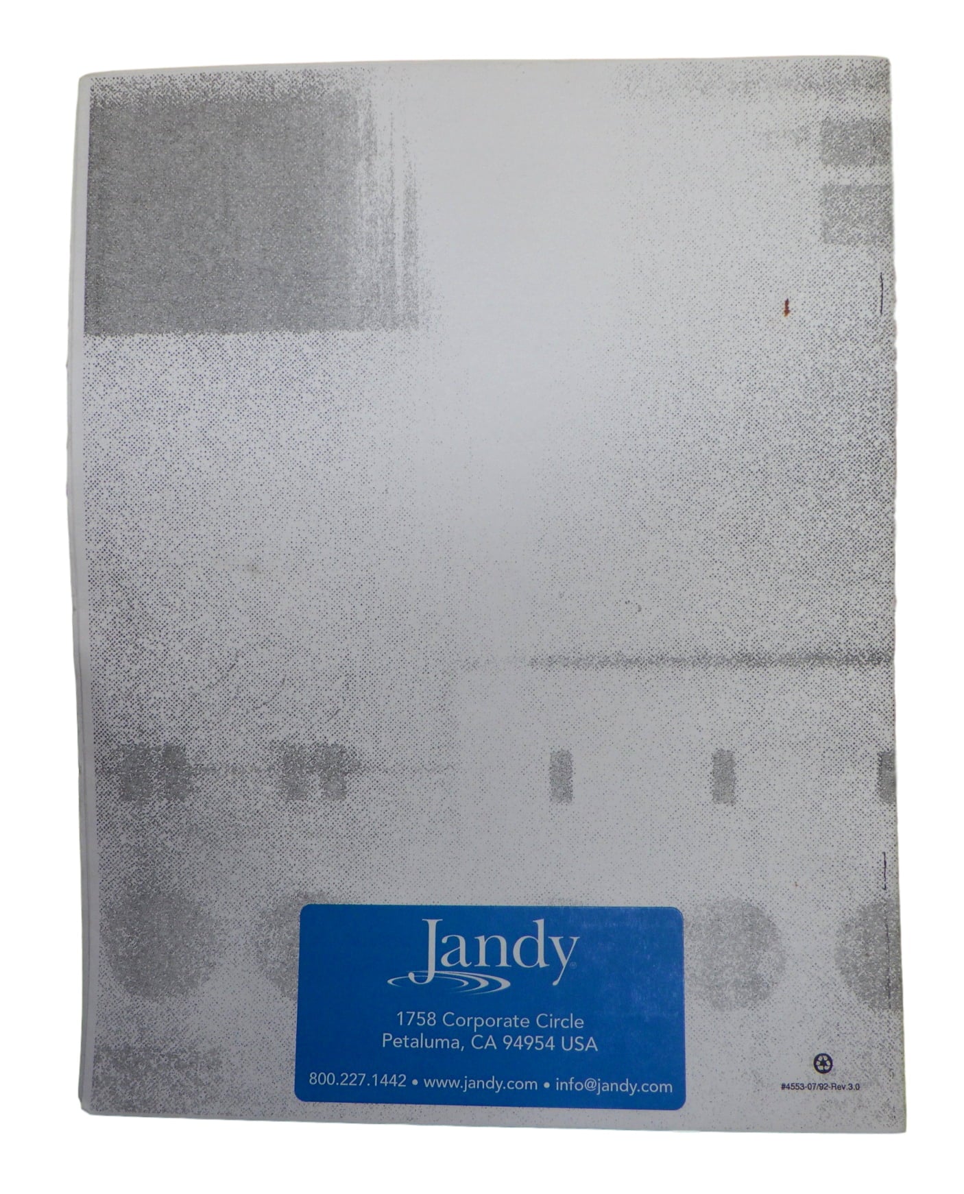 Jandy 4553-07/92-Rev.3.0 Owner's Manual for Jandy Ji2000 Pool & Spa Control