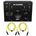 M-Audio AIR 192 | 4 2-In/2-Out 24/192 USB Audio Interface with Universal 10FT Yellow Sure-Fit XLR Cables Package