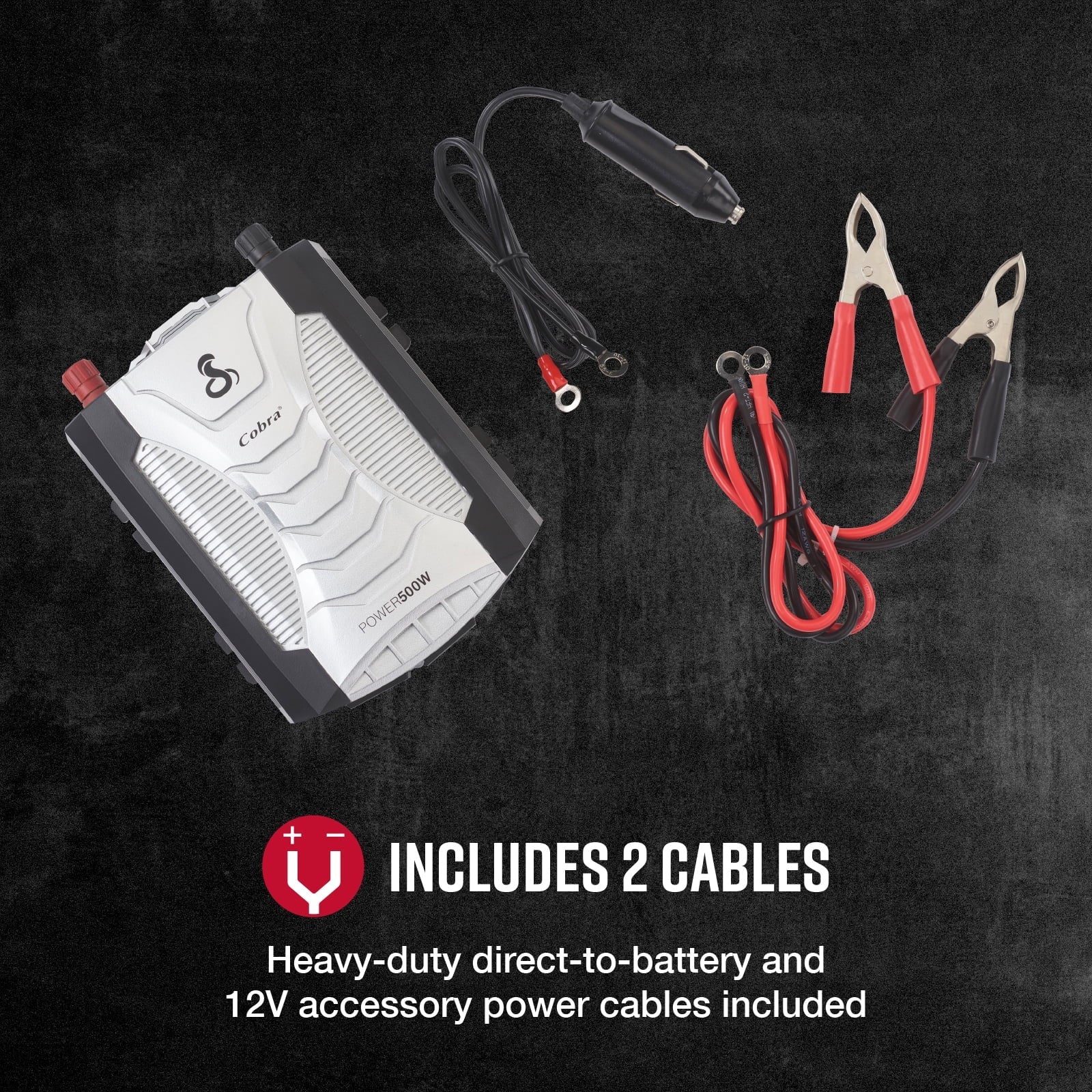 Cobra POWER 500W | Power 500-Watt Power Inverter with Fast Charge USB (CPI 500W)
