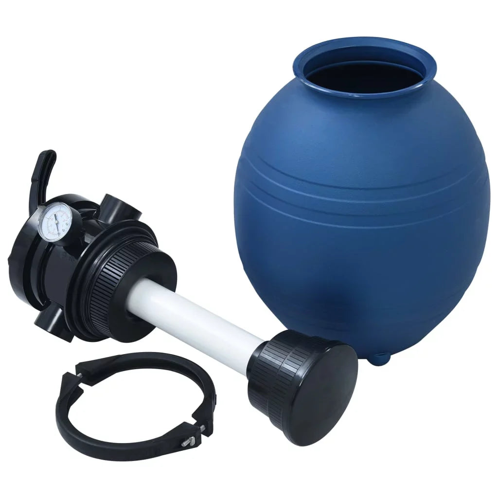 OWSOO Pool Sand Filter with 4 Position Valve Blue 11.8"