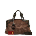 Pre-Owned Cartier Marcello Handbag Brown Suede Leather Ladies CARTIER (Good)
