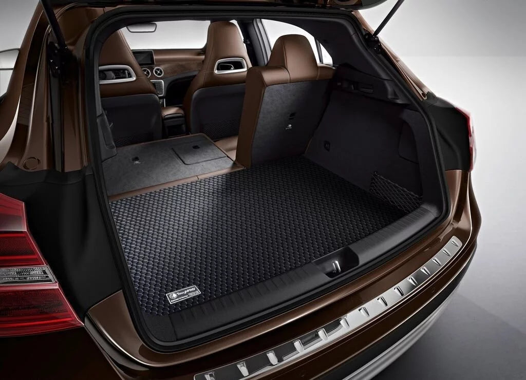 TougRO - Cargo Mat Compatible with FORD Escape - All Weather Heavy Duty (Made in USA) - Ebony Rubber - 2017