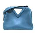 Pre-Owned Authenticated Bottega Veneta Point Satchel Calf Leather Blue Women (Good)