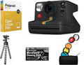 Bundle of Polaroid Now Plus Bluetooth Connected I-Type Instant Film Camera Jet + Table Tripod + Pack of Film + Microfiber Cloth