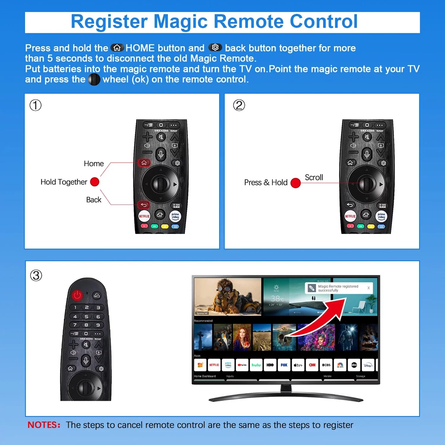 AN-MR20GA New Voice Magic Replacement Remote Control for UHD OLED QNED NanoCell 4K 8K Models Netflix and Prime Video Hot Keys, /Alexa, with Pointer Function