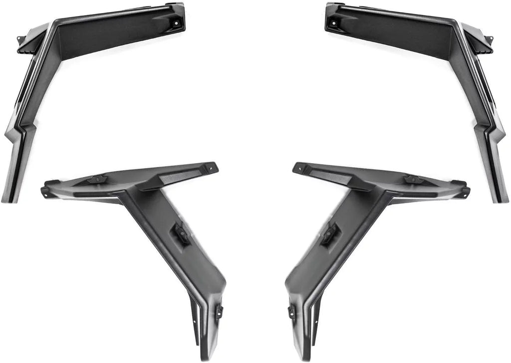 SuperATV Fender Flares Mud Guards for 2016|2020 Polaris RZR S 1000/2019|2020 RZR S4 1000|2 Front Flares, 2 Rear Flares|8.5" of Protection on Each Side vs. 4" Stock|FF-P-RZR-001#ASIN