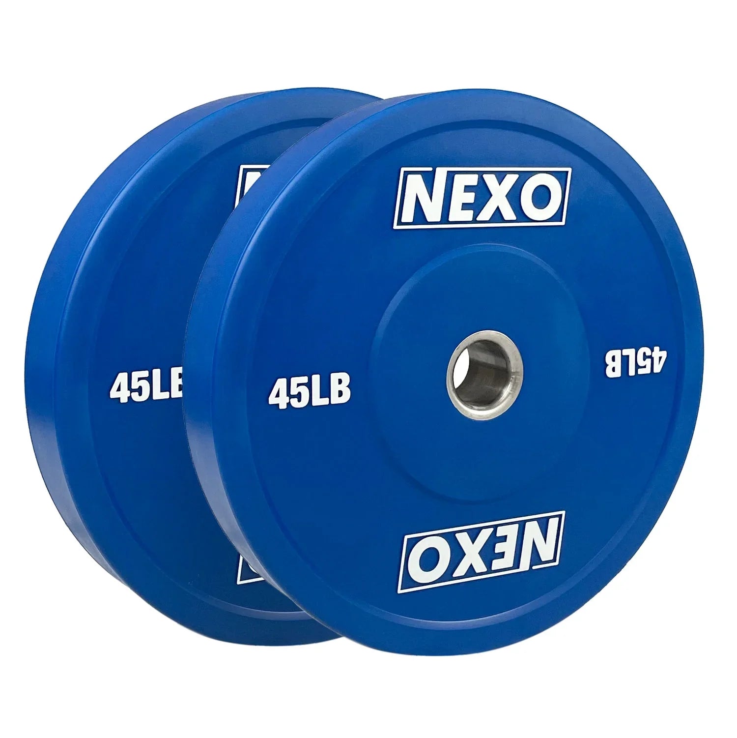 NEXO Color 175LB Rubber Bumper Plate Set - Premium Matte Finish 2x 45LB 2x 25LB 2x 10LB 2x 5LB & 2x 2.5LB Colored Cross Training Mass Plates