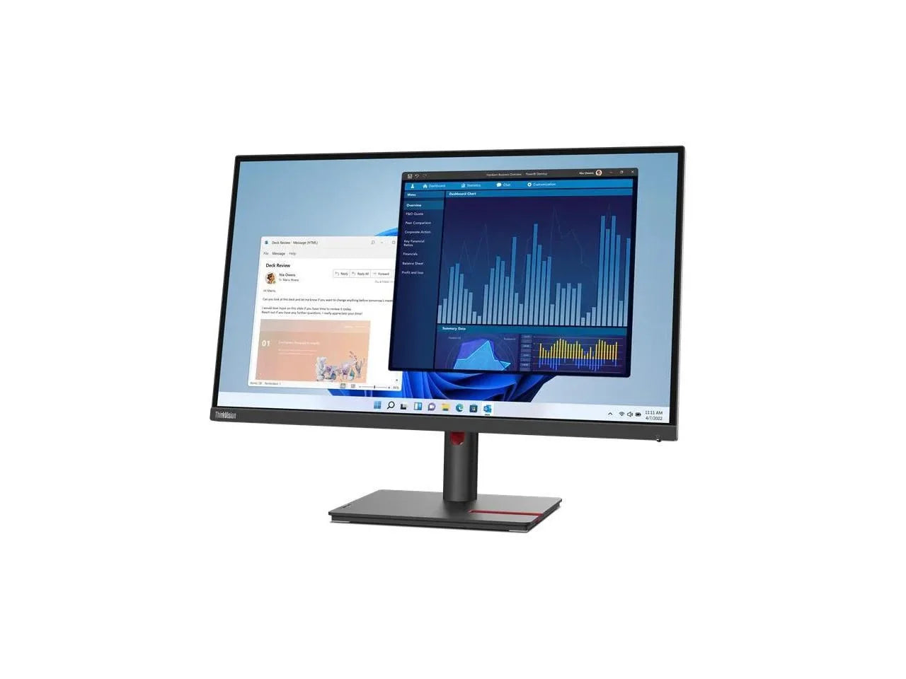 ThinkVision T27p-30 27" 4K UHD LCD Monitor - 16:9 - Jet - 27" Class - In-plane Switching (IPS) Technology - 3840 x 2160 - 1.07 Billion Colors - 350 Nit - 4 ms - 60 Hz Refresh Rate -