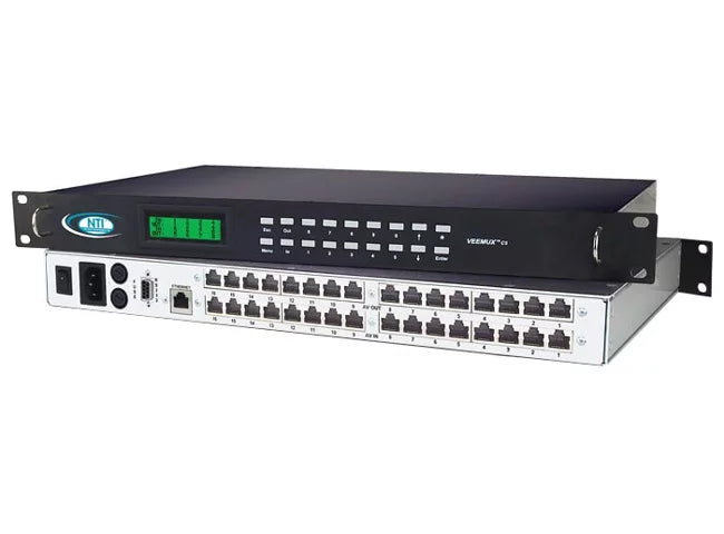NTI VEEMUX SM-8X8-C5AV-LCD - Monitor/audio switch - managed - rack-mountable