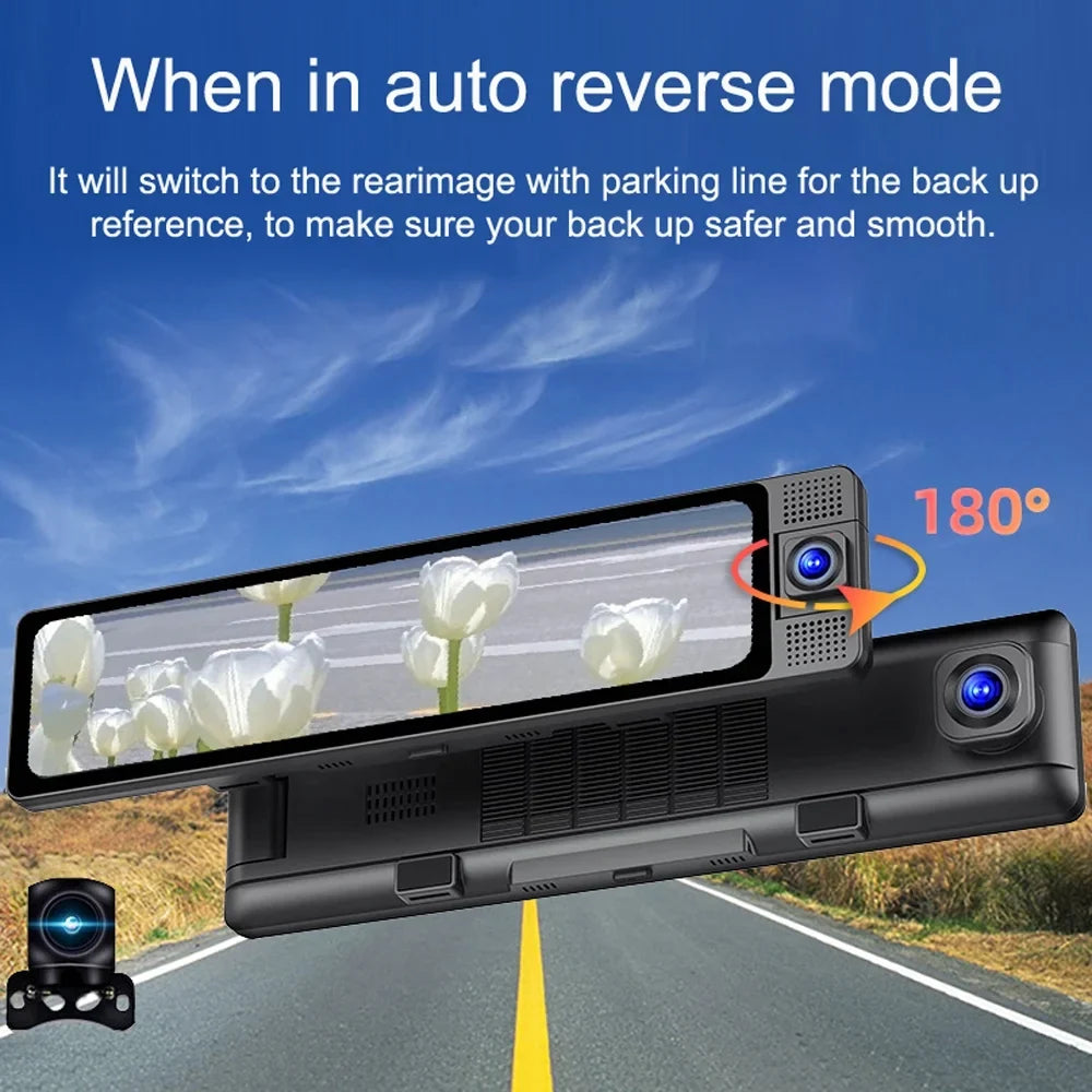 Dadypet Dashcam,Mirror Dash Cam Car Video Dashcam Car Wide Auto Rearview Mirror Wide Wifi Auto Wide Car Auto Wifi Video Car - Car Rearview Auto Safety Car Camera Auto Camera Wide Auto With Wifi