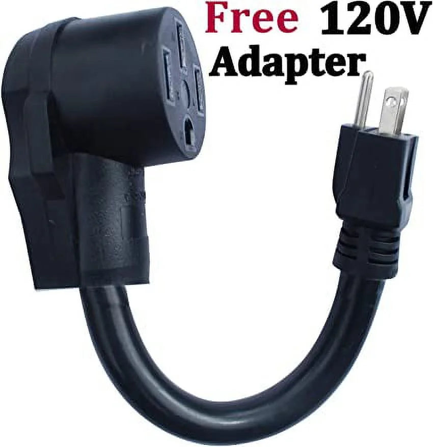 Couplago ,40 AMP (9.6 KW)- Dual Voltage -240V/120V, EV Charging Station - Level 2- EVSE- Charger for Electric Vehicles, You Set The AMPS- 40 AMP, 24 AMP or 12 AMP - 14-50R to 5-15P /120V Adapter