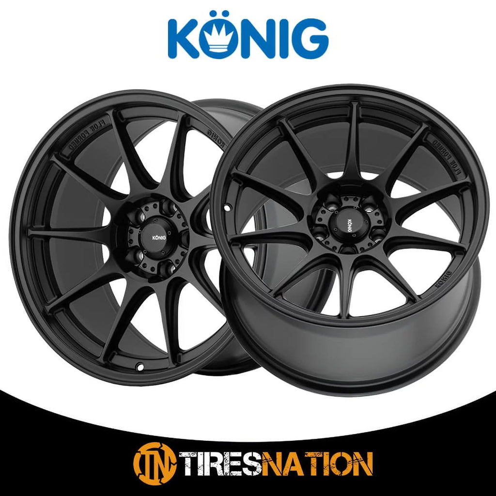 Konig 57B Dekagram 17x8 5x114.3 +40et Semi-Matte Ebony Wheel