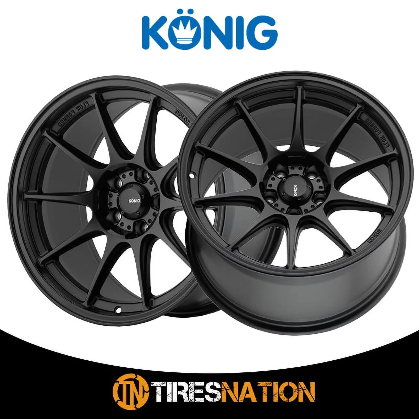Konig 57B Dekagram 17x8 5x114.3 +40et Semi-Matte Ebony Wheel