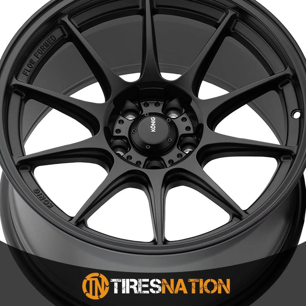 Konig 57B Dekagram 17x8 5x114.3 +40et Semi-Matte Ebony Wheel