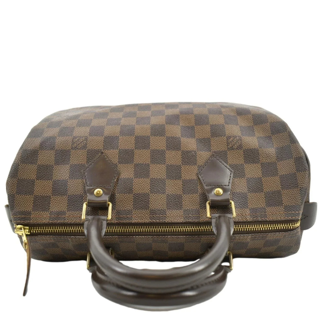 Pre-owned LOUIS VUITTON Speedy 25 Damier Ebene Satchel Bag Brown