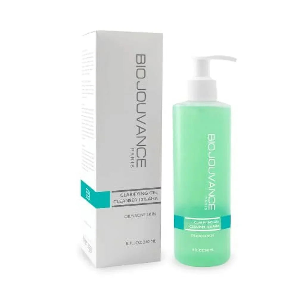 Bio Jouvance - Clarifying Gel Cleanser 12% AHA 8oz / 240ml - Face Skin Care Treatment