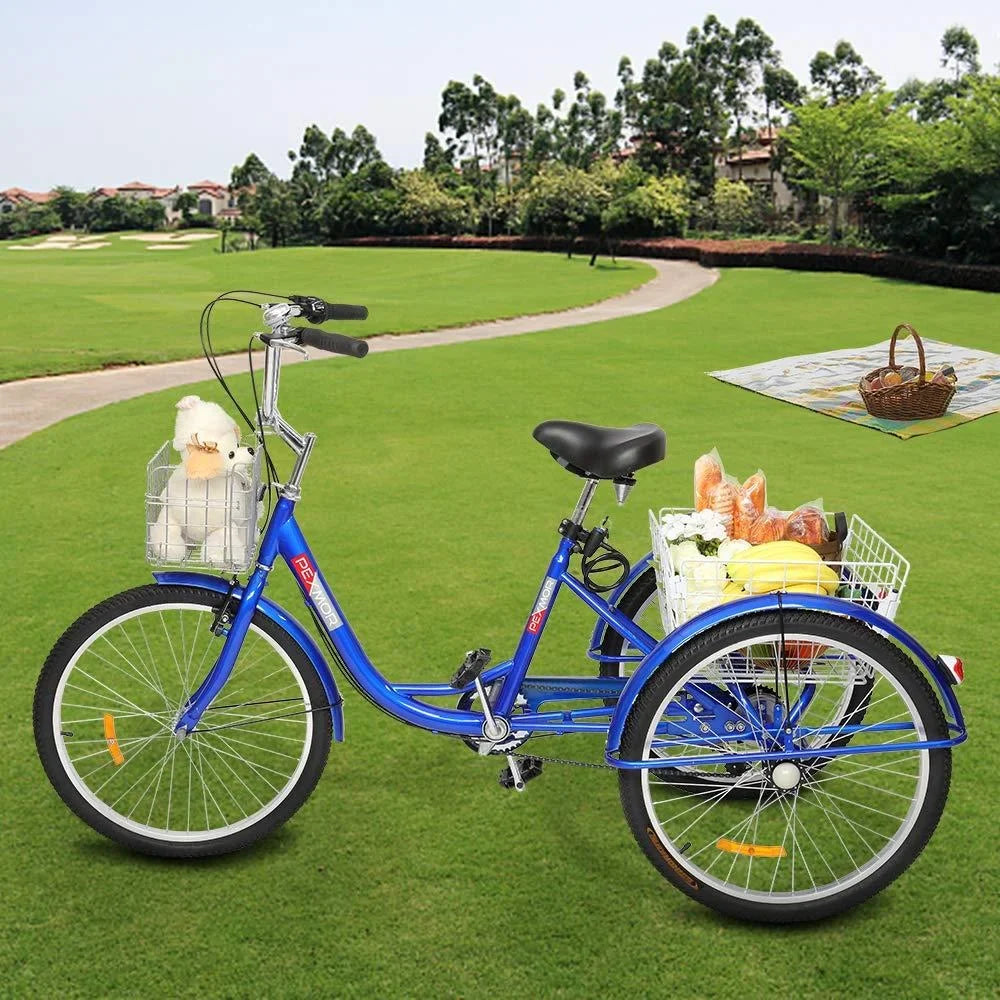 SalonMore Adult Tricycle 26-Inch Wheel Men's Women's Bike, Blue