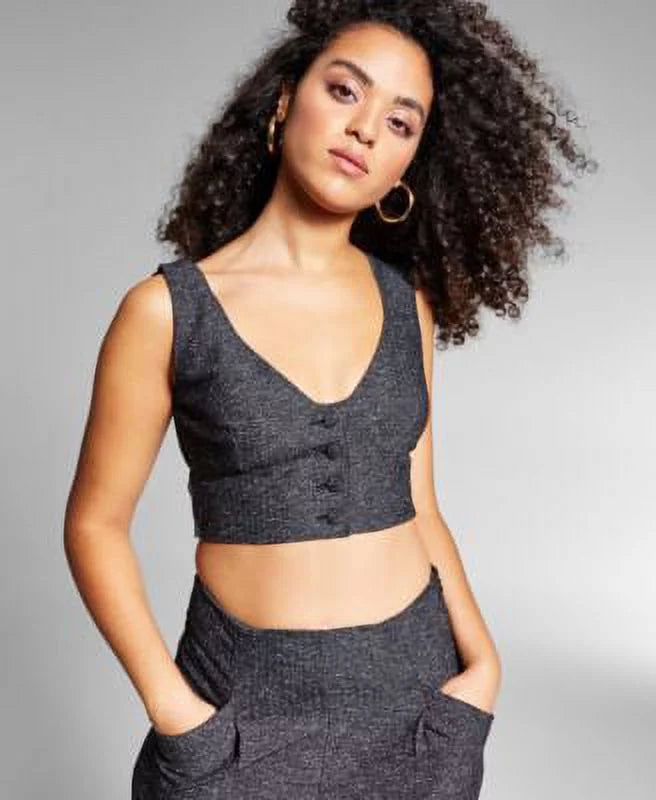 MSRP $70 Jeannie Mai Inc Grace Wide-Strap Bralette Gray Size 14