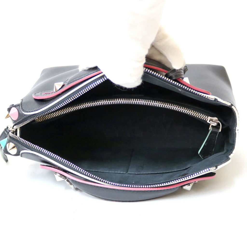 Pre-Owned FENDI Shoulder Bag By The Way Dark Women's Leather (Fair)