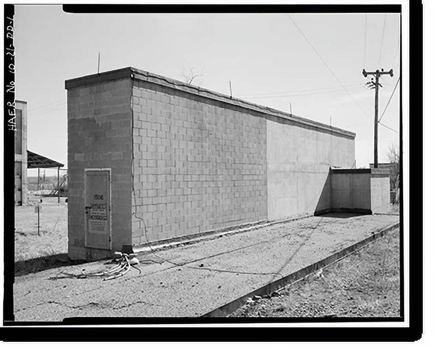 Historic Framed Print, Rocky Mountain Arsenal, Sarin Storage Building, 3320 feet South of Ninth Avenue; 30 feet East of R, Commerce City, Adams County, CO, 17-7/8" x 21-7/8"