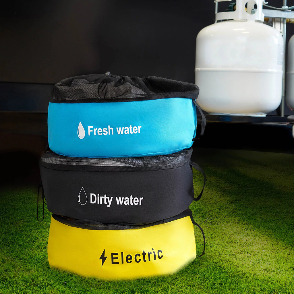 Dumble RV Sewer Hose Storage Bag 3pc Water Electrical Cord Organizer Camper Bags