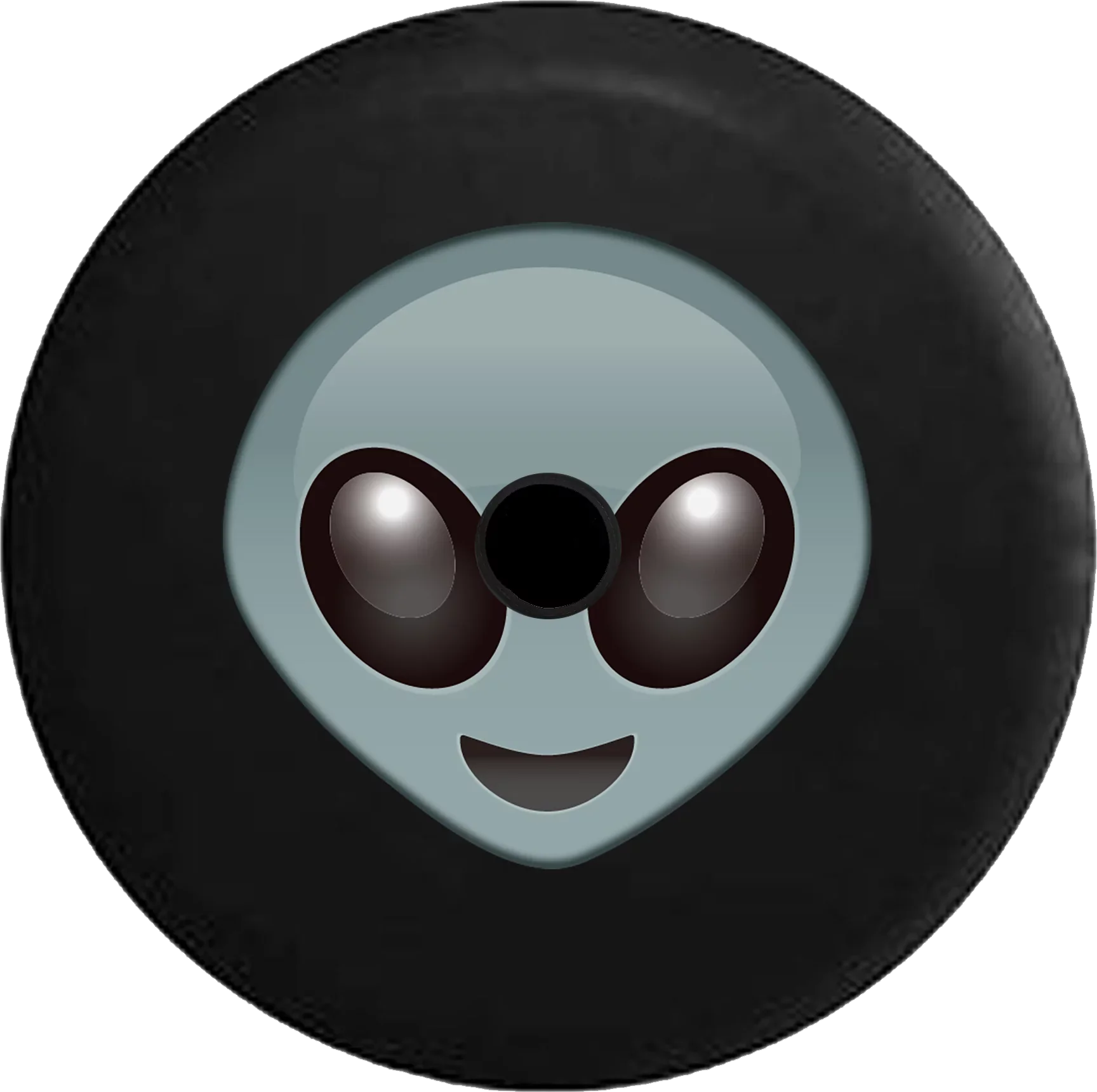 2018 2019 Wrangler JL Backup Camera Smiling Happy Alien Head Emoji Spare Tire Cover for Jeep RV 32 Inch