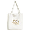 happy valentine day quote style tote canvas bag shopping satchel casual handbag