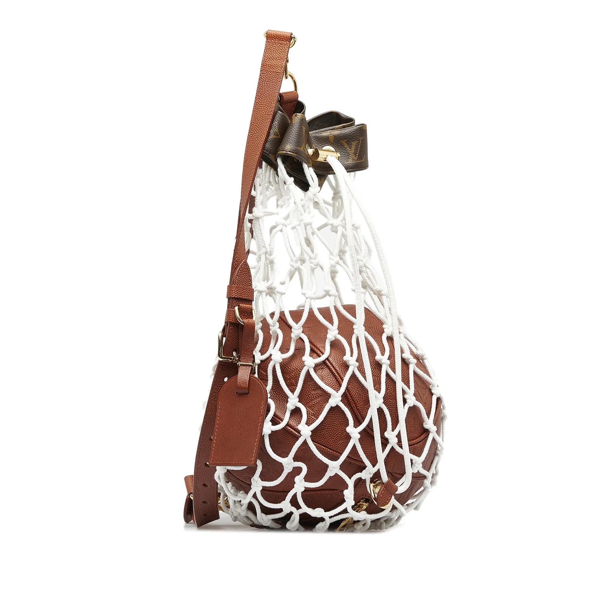 Pre-Owned Authenticated Louis Vuitton LV X NBA Ball In Basket Bag Calf Leather Brown Crossbody Bag Unisex (Like New)