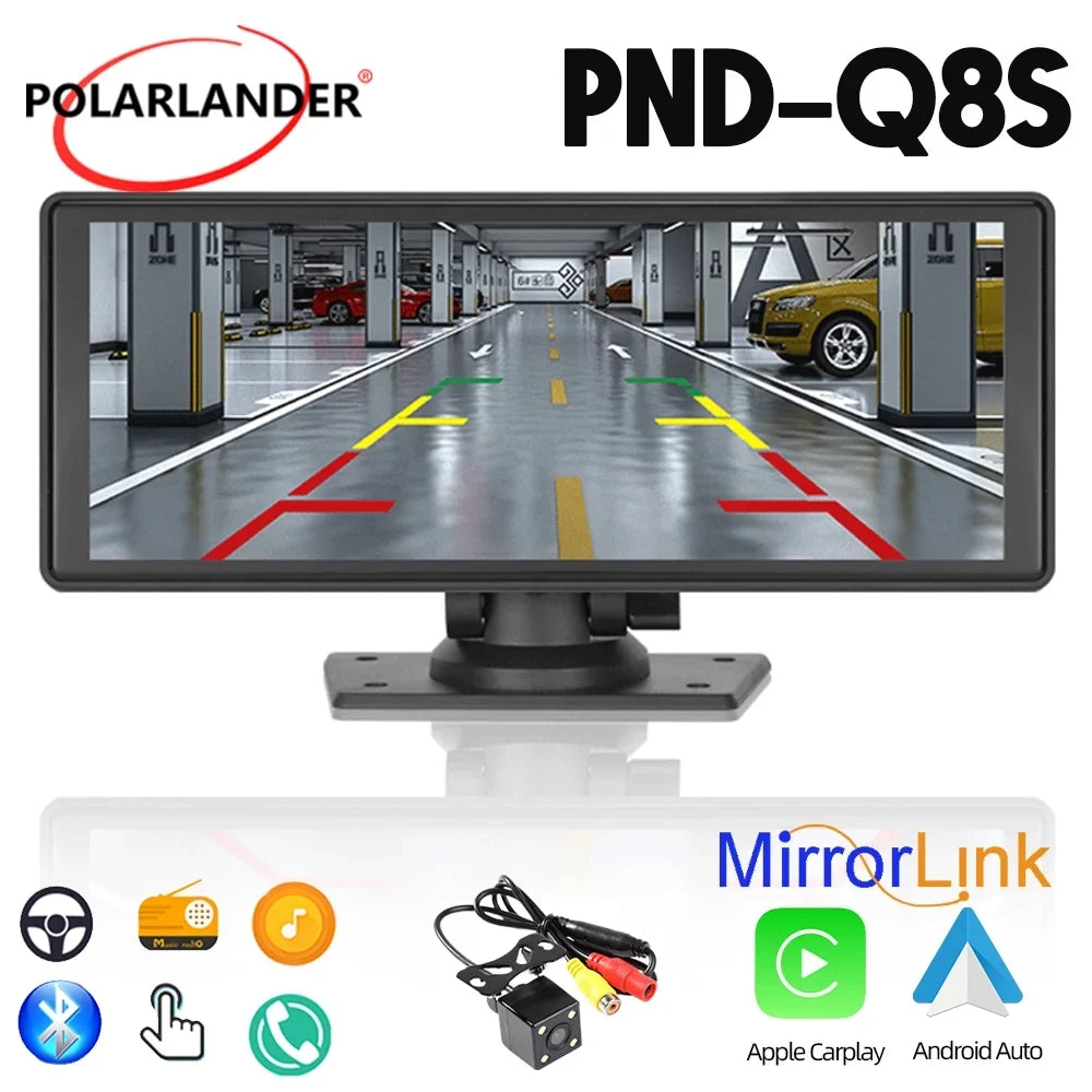 Polarlander Wireless Carplay Car Stereo GPS Navigation, 9.3 Inch Touch Car Play Screen Audio Car Radio Receiver with Android Auto, Bluetooth,Backup Camera, Recorder AUX, TF, Multimedia Player
