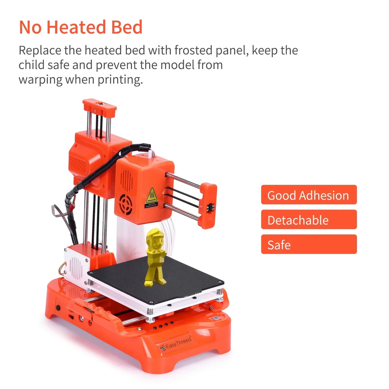 OWSOO Desktop 3D Printer, 100x100x100mm Print Size, One-Key Printing, No Heated Bed, PLA Sample Filament, Kids Education
