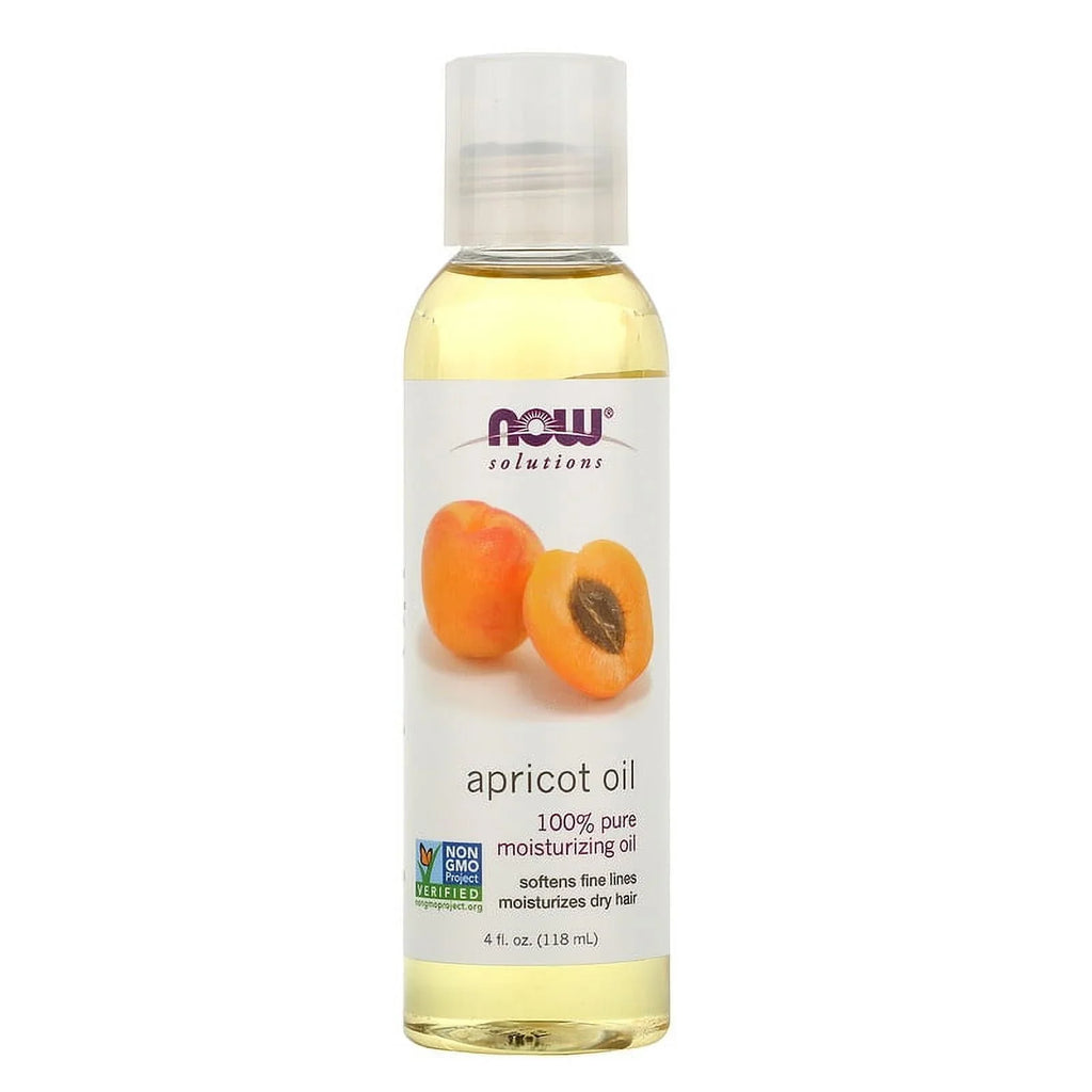 NOW Foods, Solutions, Apricot Oil, 4 fl oz (118 ml) Pack of 4
