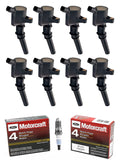 Set of 8 ISA Ignition Coils & 8 Motorcraft Brand Spark Plugs Compatible with 1998-2019 Ford E150 E250 E350 E450 and F150 F250 F350 4.6L 5.4L 6.8L Replacement for FD503 SP479