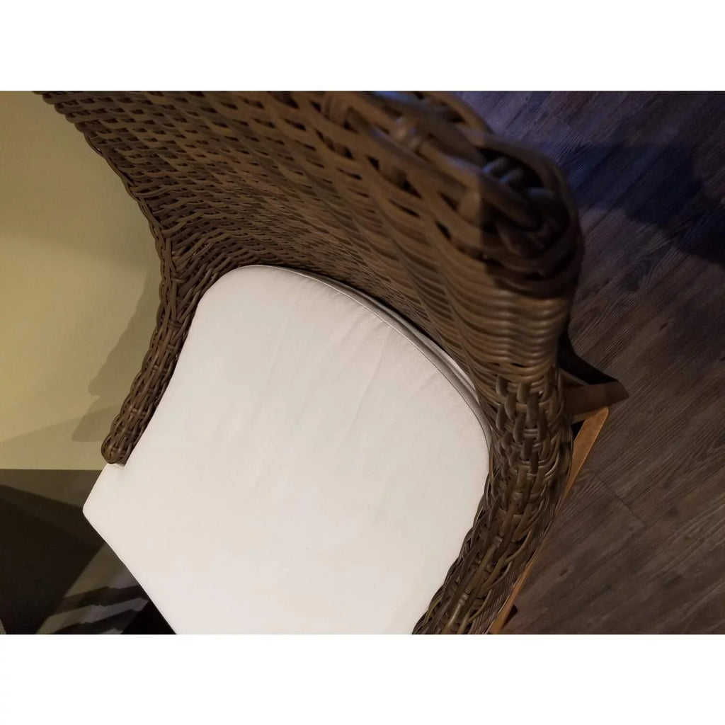 Padma's Plantation Outdoor Alfresco Barstool -Crocodile Rattan