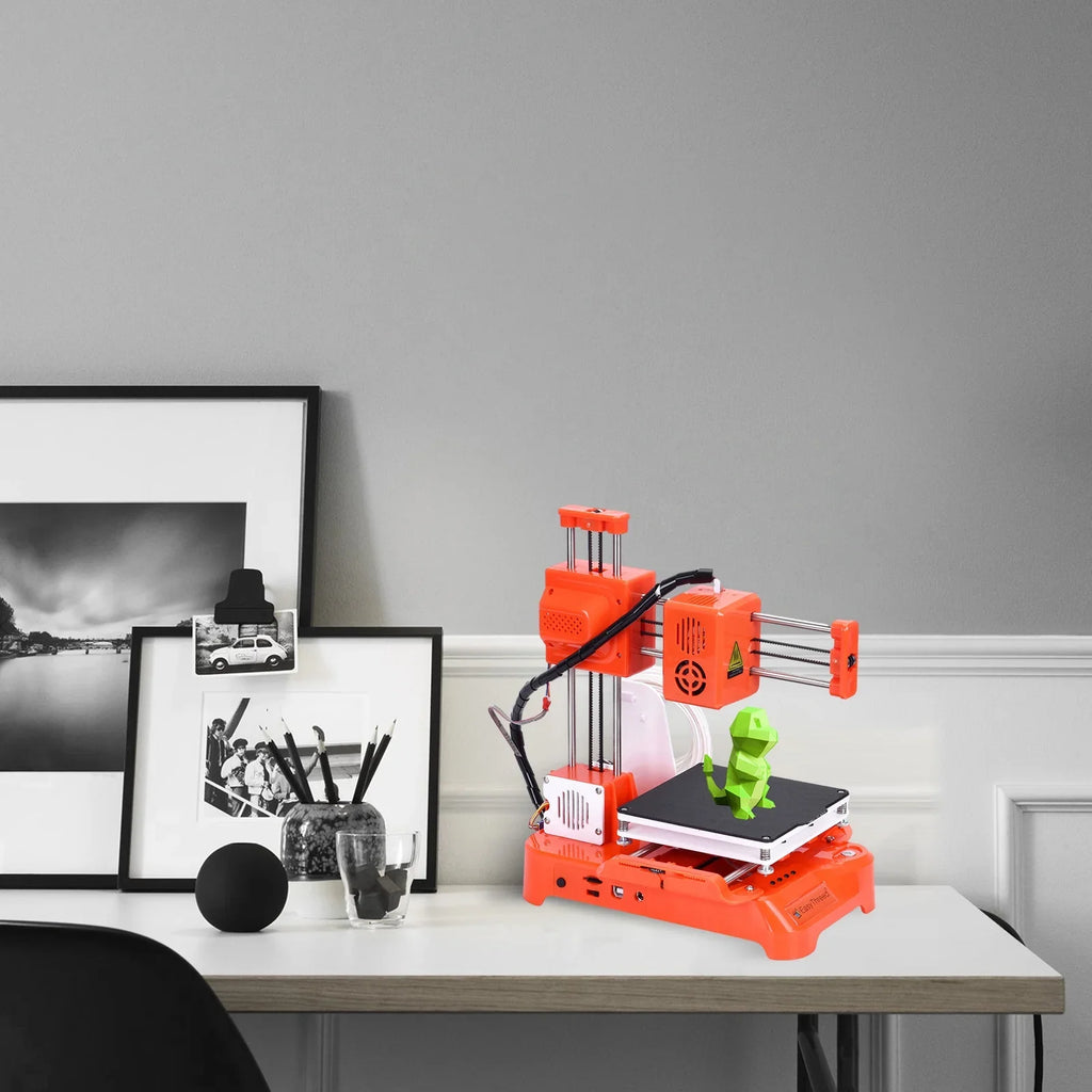 OWSOO Desktop 3D Printer, 100x100x100mm Print Size, One-Key Printing, No Heated Bed, PLA Sample Filament, Kids Education