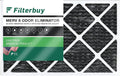 Filterbuy 16x25x1 MERV 8 Odor Eliminator Pleated HVAC AC Furnace Air Filters with Activated Carbon (1-Pack)