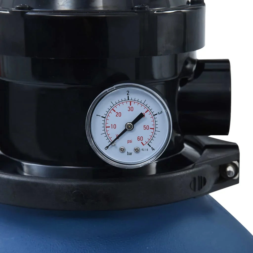 OWSOO Pool Sand Filter with 4 Position Valve Blue 11.8"