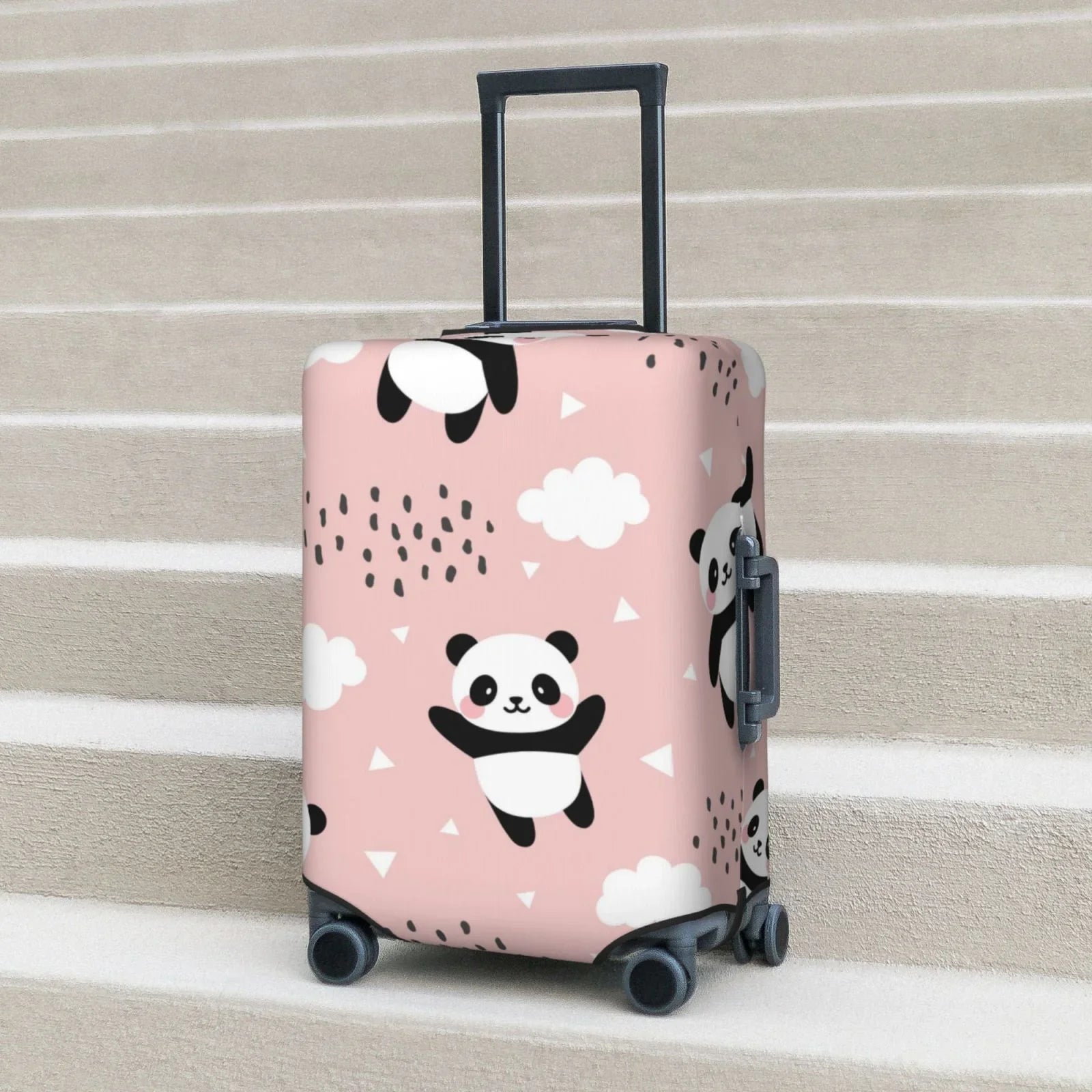 Bingfone Panda Flying In The Sky Between Clouds And Star Luggage Cover Washable Suitcase Cover Protector Anti-Scratch Suitcase Cover Fits 18-32 Inch Luggage