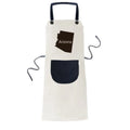 Arizona The United States Of America Map Apron Adjustable Bib Cotton Linen BBQ Kitchen Pocket Pinafore