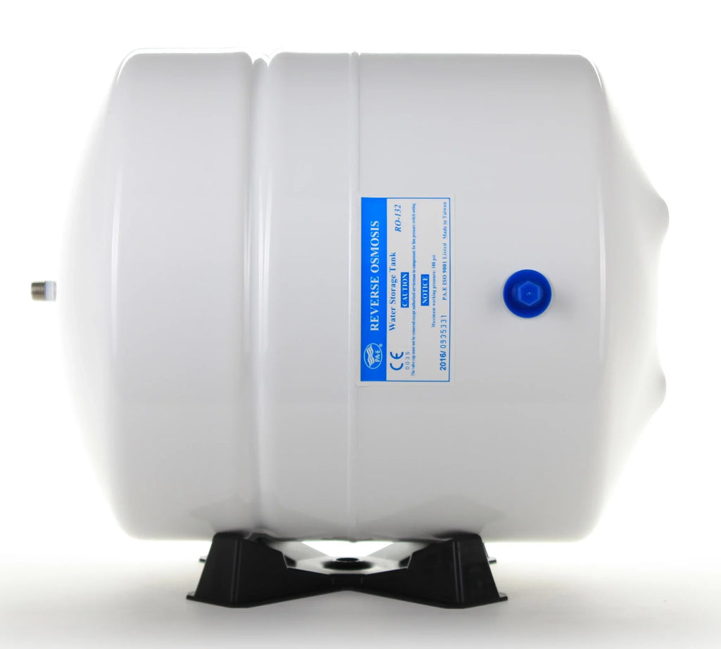 Hydronix RO-132-W14 Stainless Steel 4.5 Gallon Reverse Osmosis Storage Water Tank - White, 1/4" Port
