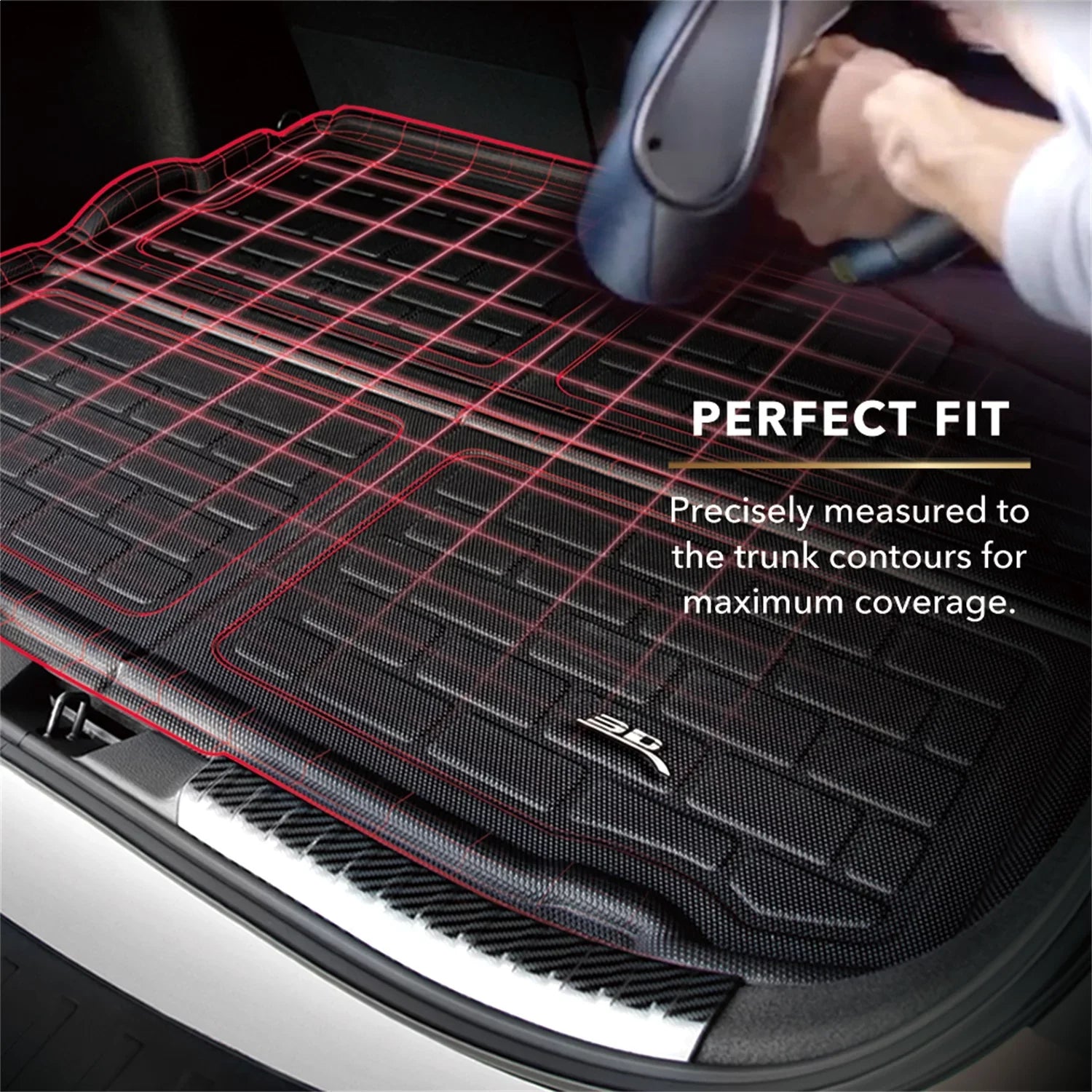 3D MAXpider KAGU Cargo Liner Dark compatible with HONDA HR-V 2016-2022 - Cargo Liner