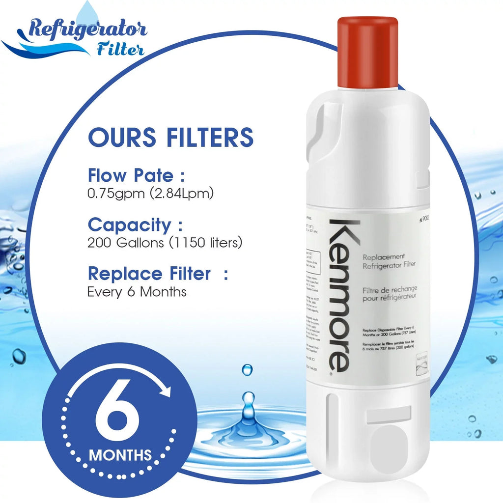 4 Pack Compatible with Kenmore 9082 469082 Refrigerator Water Filter