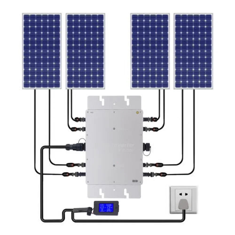 WVC-1200W MPPT Solar Micro Inverter Tie Grid Pure Sine Wave Inverter DC-AC