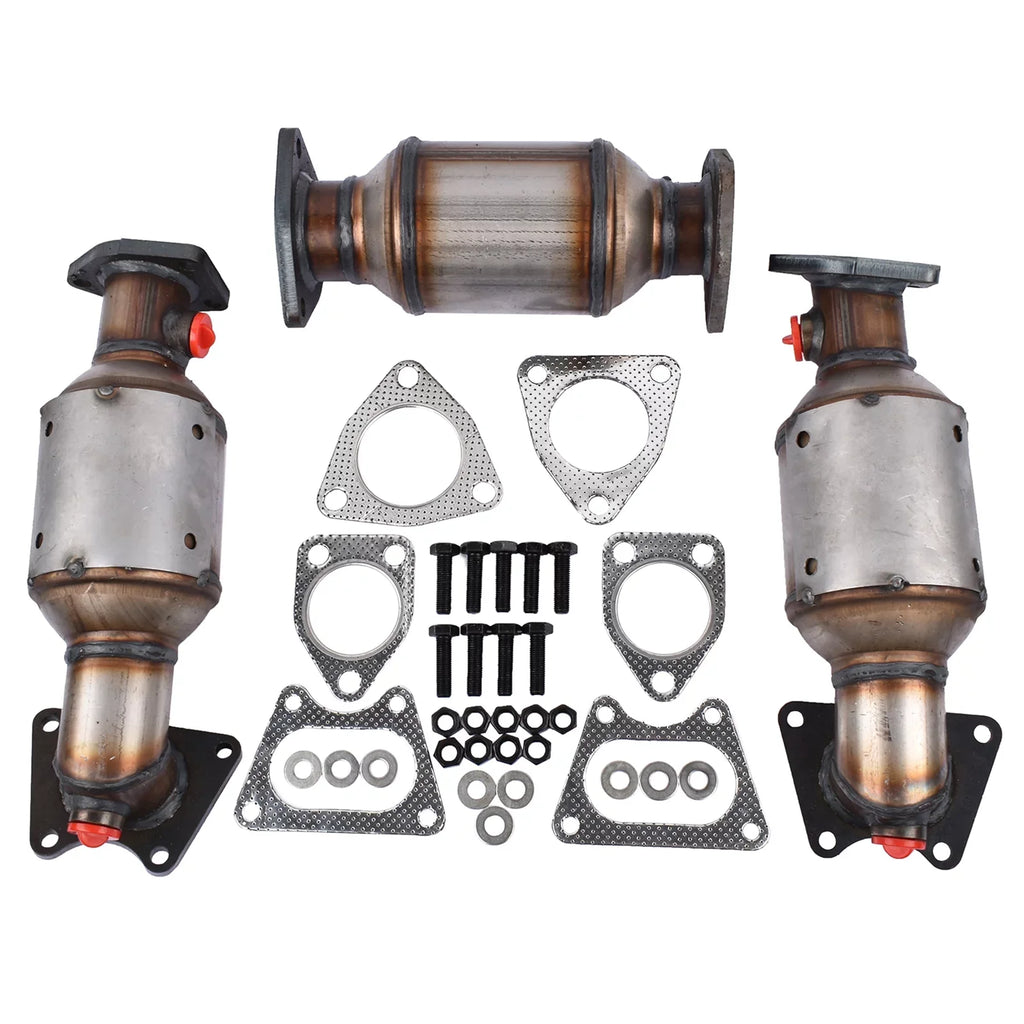 GELUOXI Catalytic Converters Set Replacement for 2005-2008 Honda Pilot 3.5L 45106-45107-45108