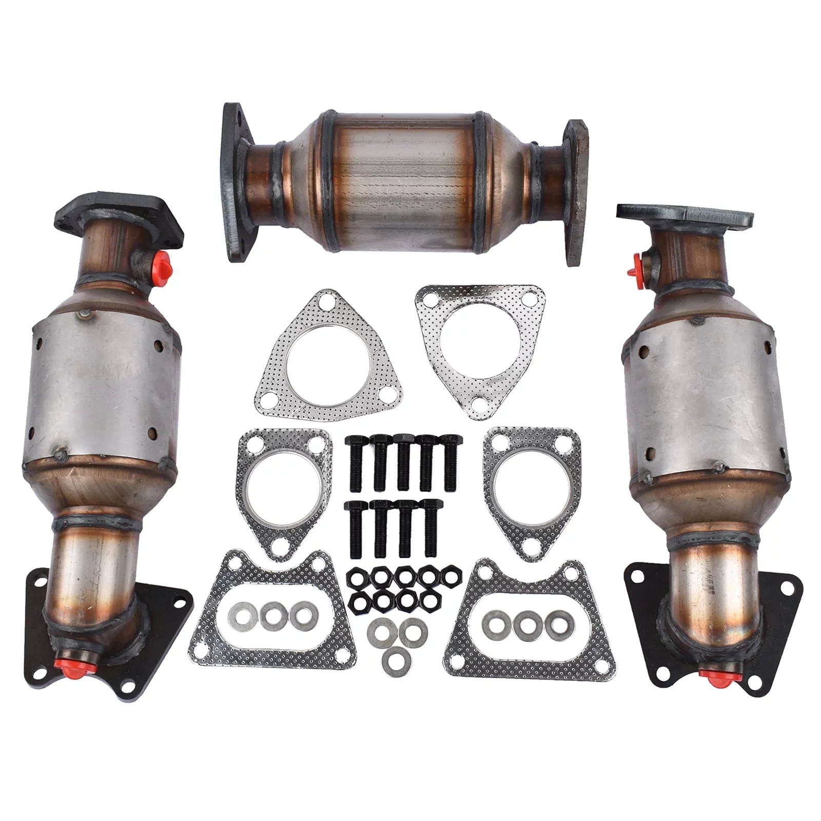 GELUOXI Catalytic Converters Set Replacement for 2005-2008 Honda Pilot 3.5L 45106-45107-45108