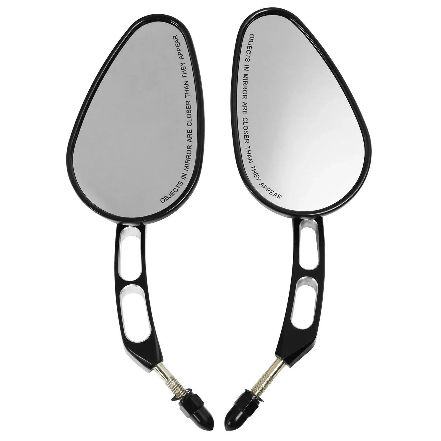 Teledu Dark Rear View Mirrors Harley Softail Deluxe FLSTN Fits 2005-2017 Fits 2016 8mm