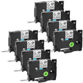 GREENCYCLE 8 Pack Compatible for Brother TZe-S121 TZ-S121 TZ-121 TZe-121 Tape 9mm 0.35'' Laminated Jet on Clear Extra Strength Label Tapes use in P-Touch PT-D210 D400 D600 Label Maker 26.2ft 8m