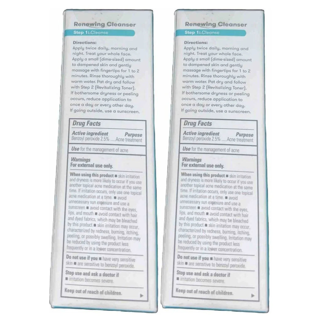 Proactiv Solution Renewing Cleanser Acne Medication Step 1 Cleanse Pack of 2, 4 oz Each