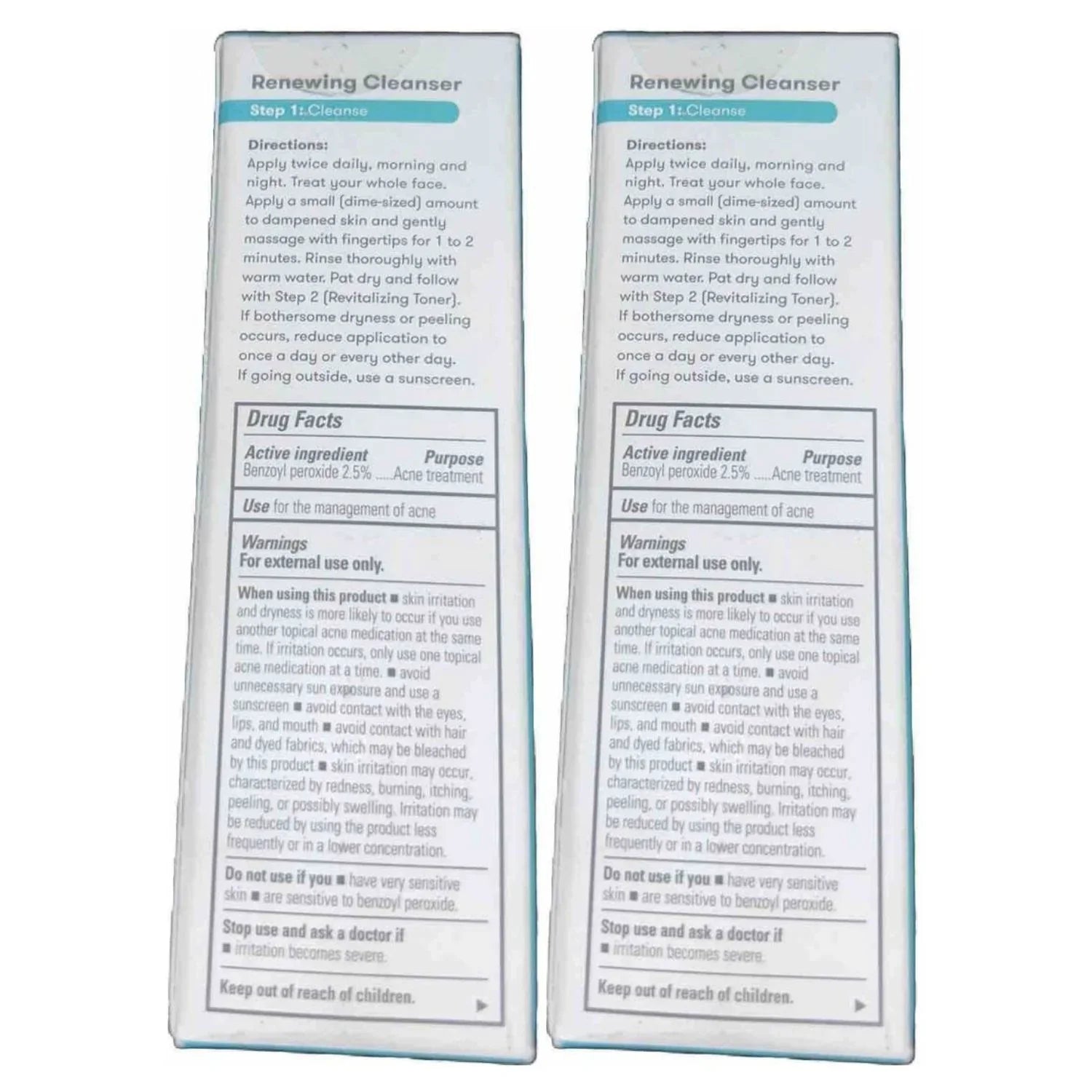 Proactiv Solution Renewing Cleanser Acne Medication Step 1 Cleanse Pack of 2, 4 oz Each